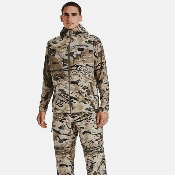 Under Armour Rut Fleece Hunting Vest Hoodie Barren Camouflage - Picture 5 of 9
